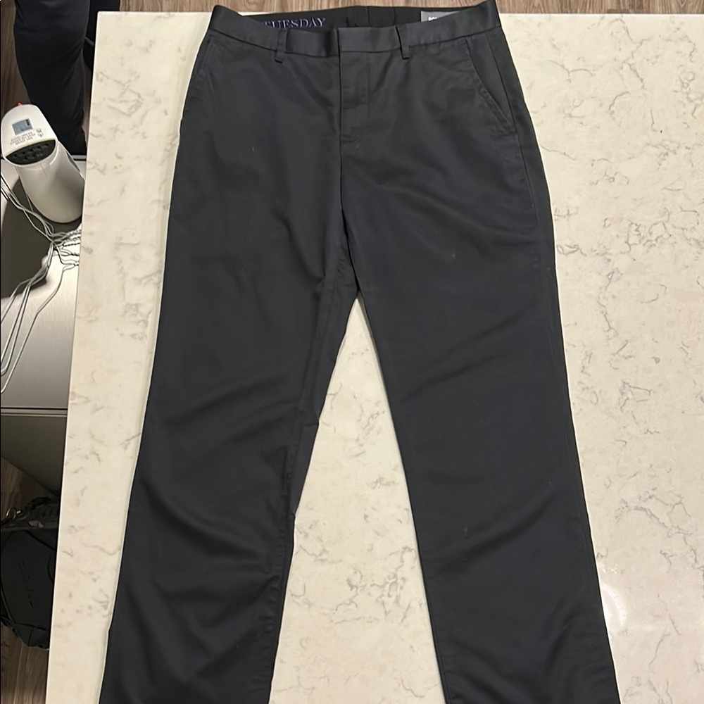 Bonobos Black Chinos Classic Flat Front Design